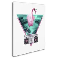 Marcă comercială Artă Plastică 'Miami Flamingo' artă pe pânză de Robert Farkas