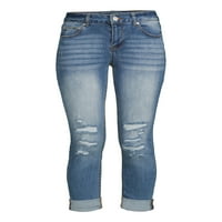 Indigo Rein Junior ' s Skinny Roll Cuff Jeans