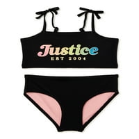 Costum De Baie Justice Girls Bikini Signature, 2 Piese, Dimensiuni 6 Plus
