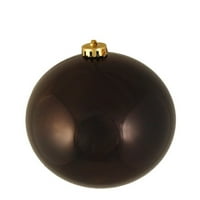 Strălucitor maro grad comercial rezistent la UV incasabil Crăciun mingea Ornament 6