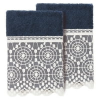 Linum Home Textiles Bumbac Turcesc Arian Cream Lace Set De Prosoape Înfrumusețat