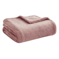 Avery Pure Antimicrobian Blush Solid Polyester Throw, 50 60