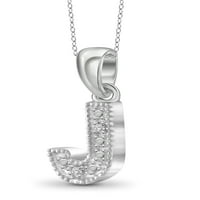 JewelersClub diamant alb Accent Sterling Silver de la A La Z pandantiv inițial, 18