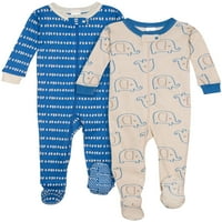 Gerber Baby Boys Se Potrivesc Perfect Pijamale Cu Picioare Din Bumbac Organic Din 1 Bucată Unionsuit