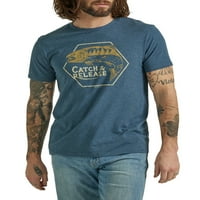 Tricou cu Logo grafic Wrangler pentru bărbați cu mâneci scurte, Dimensiuni S-3XL
