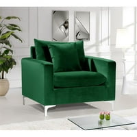 Meridian mobilier Naomi Velvet Accent scaun în verde
