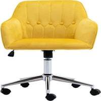 Scaun de birou pentru birou la domiciliu, scaun Modern din țesătură de catifea pentru sufragerie, Scaun reglabil pivotant pentru