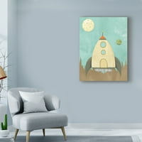 Marcă comercială Fine Art 'Kids Spaceship' Canvas Art de Michael Murdock