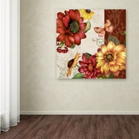 Marcă comercială Fine Art 'Autumn Bouquet 2' Canvas Art de Jean Plout