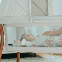 Chicco LullaGo Anywhere le Bassinet portabil de noptieră cu baldachin detașabil-Mirage