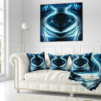 Trasee de lumină albastră Designart - pernă abstractă-16x16