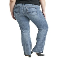 Silver Jeans Co. Plus Dimensiune Elyse Mijlocul Naștere Slim Bootcut Blugi Talie Dimensiuni 12-24