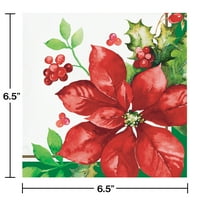 Creative Conversie Perfectă Poinsettia Hârtie 6.5 Servetele, Conta