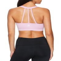 Reebok femei cu Impact mediu Strappy Racerback Sutien grafic cu cupe detașabile, Dimensiune XS-XXXL