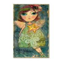 Marcă comercială Fine Art 'Big Eyed Girl Star Lover Fairy' Canvas Art de Wyanne