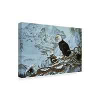 Marcă comercială Fine Art 'Eagles In the Pine' Canvas Art de Ron Parker