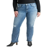 Silver Jeans Co. Plus Dimensiune Avery Mare Creștere Slim Bootcut Blugi Talie Dimensiuni 12-24