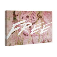 Wynwood Studio tipografie și citate Wall Art Canvas printuri' Free ' Citate și zicători-roz, alb