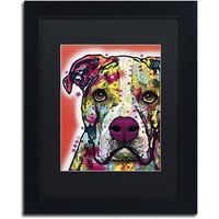 Marcă comercială Fine Art American Bulldog Canvas Art de Dean Russo, negru mat, cadru negru