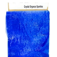 Shason Textile 55 Cristal Organza Sparkle Cusut & Ambarcațiuni Precut Fabric, Royal