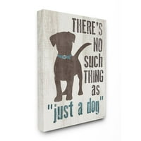 Stupell Industries nu doar o frază de câine familie animal de companie maro albastru design cuvânt pânză design de artă de perete