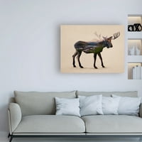 Marcă comercială Artă Plastică' Alaskan Bull Moose ' pânză artă de Davies Babies