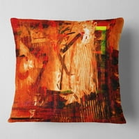 Designart Abstract Fire Red - pernă de aruncare abstractă-16x16