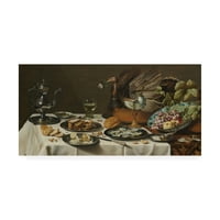 Marcă comercială Fine Art 'Still Life with Turkey Pie' Canvas Art de Pieter Claesz