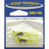 Road Runner Curly coada nada, Chartreuse & reperat, oz