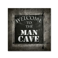 Marcă comercială Fine Art 'Bine ați venit la Man Cave Warning I' Canvas Art de LightBoxJournal