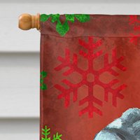 Carolines Treasures Lh9575chf Mastiff Napolitan fulgi de zăpadă roșii Vacanță Crăciun steag pânză Dimensiune casă, Dimensiune casă