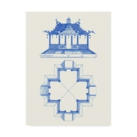 Marcă comercială Fine Art 'Pagoda Design II' Canvas Art by Vision Studio