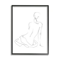 Stupell Industries Minimal feminin gest Linework figura schiță design de Ethan Harper, 11 14