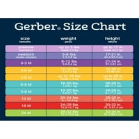 Gerber Baby Girl Cu Mânecă Scurtă Onesies Bodysuits, Pachet De 4