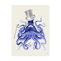Marcă comercială Artă Plastică 'Octopus despre oraș' artă pe pânză de Fab Funky