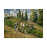 Marcă comercială Fine Art 'The Harvest Pontoise' Canvas Art de Camille Pissarro