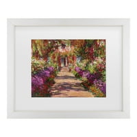 Marcă comercială Fine Art 'a Pathway in Monet' s Garden ' Canvas Art de Claude Monet