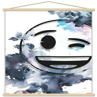 Emoji-flori Poster de perete cu cadru Magnetic din lemn, 22.375 34