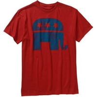 Tricou grafic cu mânecă scurtă pentru bărbați Republican Elephant
