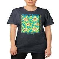 Rick și Morty femei juniori floare model maneca scurta Grafic Tee