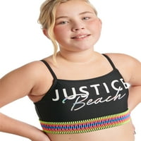 Justice Girls Rainbow Bikini Elastic Costum De Baie, Dimensiuni 5-18