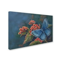 Marcă comercială Fine Art 'Blue Butterfly' Canvas Art de Wanda Mumm