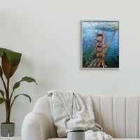 Podul Golden Gate Vedere Aeriană Abstractă Contemporană Pictură Înrămată Imprimeuri De Artă