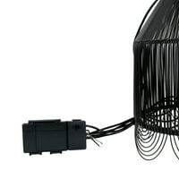Case mai bune & Gardens 13.4 D negru pe baterie operate țesute polietilenă agățat pandantiv lumina Lantern