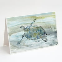 Caroline 's Treasures Sea Turtle Felicitări acuarelă cu plicuri, 5 7