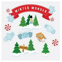 Design Group Winter Wonder Decorațiuni De Clasă Tăiate, Panouri, Pachet